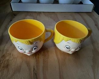 Vintage plastic children's cups.