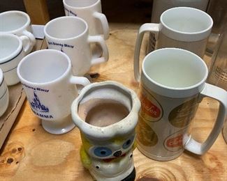 Assorted mugs and steins.