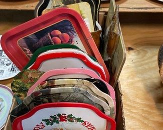 Tin collector plates.