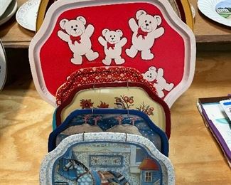 Tin collector plates.