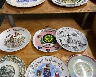 Assorted collector plates.