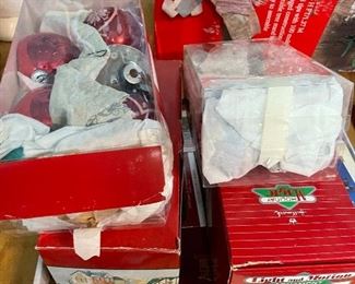 Shiny brites and other ornaments.