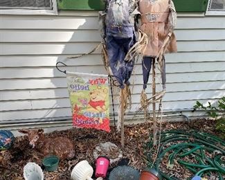 Garden pots and decorations.