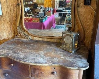 Vintage bureau with mirror - great for shabby chic projects.