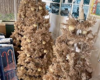 White Christmas trees.