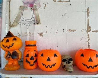 Plastic pumpkins.