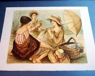 Signed And Numbered Jacques Lalande Print, Unknown Title, #148/275, 22" x 30"