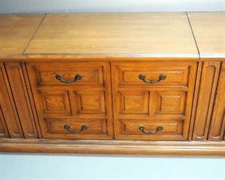 Vintage Zenith Radio Cabinet With Turn Table, Model A966, 27" X 67" X 21", Powers On