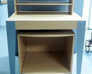 Work Desk, 33" x 36" x 28", Qty 1, And Rolling Cabinet With Shelf, 26" x 27.5" x 30"