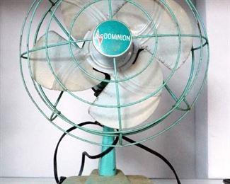 Vintage Dominion 12" Table Top Fan, And Eskimo 9" Table Top Fan