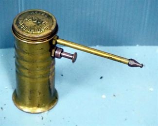 Eagle #66 Finger Pump Oil Can, Craftsman 2 1/2" Tilting Drill Press Machinist Vise, And Bernz-O-Matic Metal Box