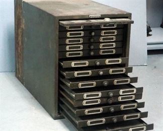 ACME Visible Records Inc. 13 Drawer Cabinet, 16" x 12.5" x 23.5"