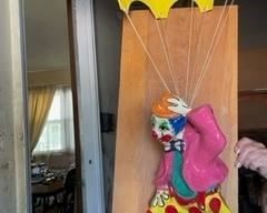 handmade hanging clown