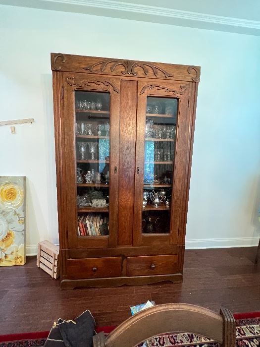 Antique Oak China cabinet