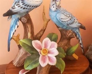 Lovely parakeets figurine