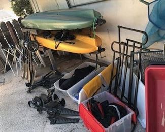 Hobie Mirage Outfitter Kayaks with Racks, Skirts, Paddles and Accessories