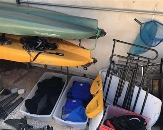 Hobie Mirage Outfitter Kayaks with Racks, Skirts, Paddles and Accessories
