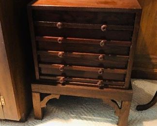 Oak collectors cabinet