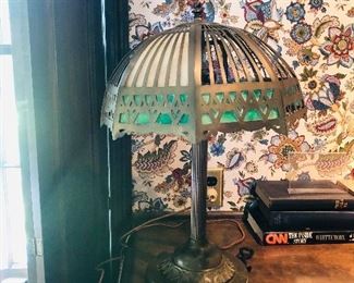 1930’s slag glass lamp