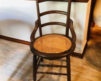 1885-1910 Victorian cane seat side chair