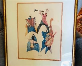 Number 117/300 print Orchestra by Amtrak Ebgi
Who is a master printer. (1939) signed and numbered print
