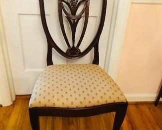 Tomlinson shield back dining chairs. 6/ 1 arm