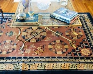 Persian rug 9 ftx6 ft
Glass top coffee table