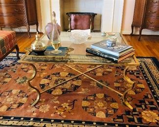 Glass top coffee table