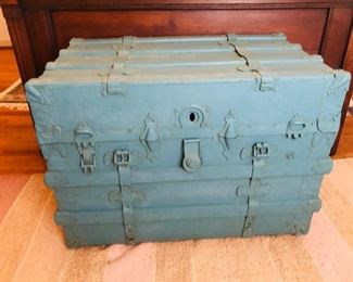 Antique painted trunk