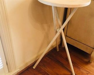 Vintage round painted tripod table