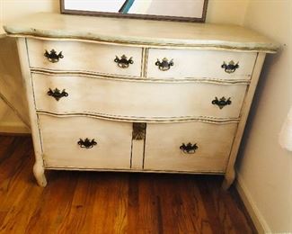 5 drawer oak painted dresser