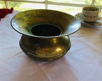 Brass spittoon 