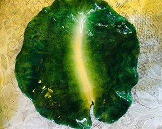 Hand made in Italy beautiful leaf dish