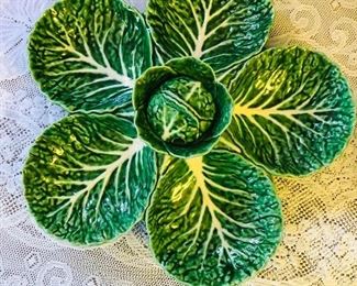 Cabbage pattern dish made in Portugal