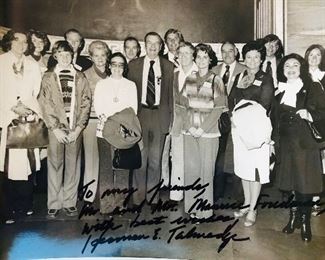 Herman Talmadge signed photo with locals from Sandersville 