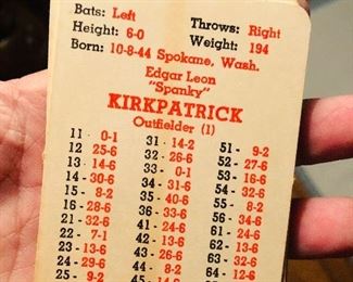 APBA baseball vintage card game