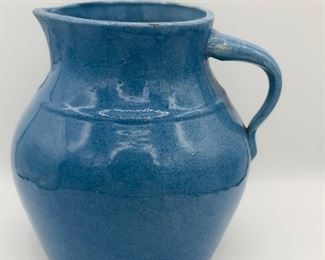 Blue crock pitcher 