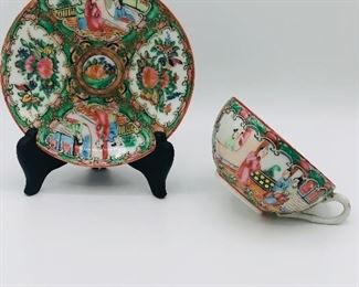 CHINESE ROSE CANTON SAUCER and cup
2 saucers available