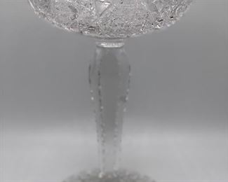 Blackmer American Brilliant Cut Glass Medina Footed Bowl Large Compote c 1900-10