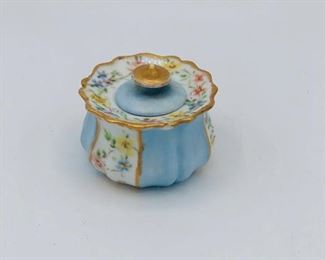 Antique CFH GDM FRANCE Haviland TRINKET BOX Hand painted