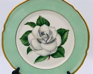 Castleton vintage China signed floral mint dinner plate.  Set of 10