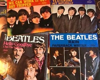 Lots of albums, 45’s and Victrola records