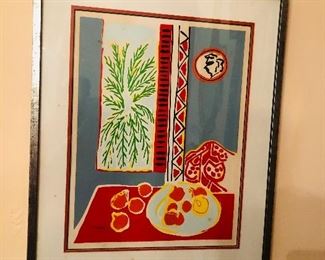 Matisse  plate signed artist series color serigraph Patrician Galleries,Inc
