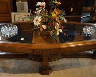 Wood and Glass Coffee Table 
