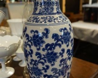 Tall Blue Vase