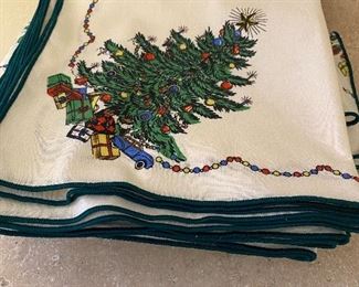 Nikko “Christmastime” set of 8 napkins - Aldo have large square tablecloth