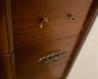 Pills on mid century modern chest