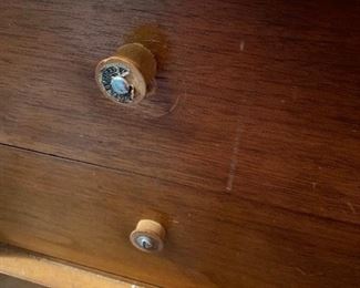 Pulls on mid century modern chest