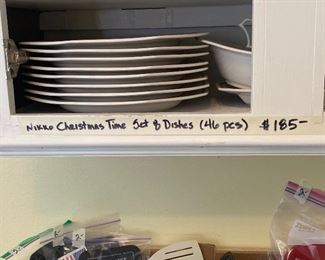 Nikko Christmastime set of 46 dishes - all $185