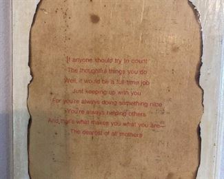 Dearest of all Mother’s placque